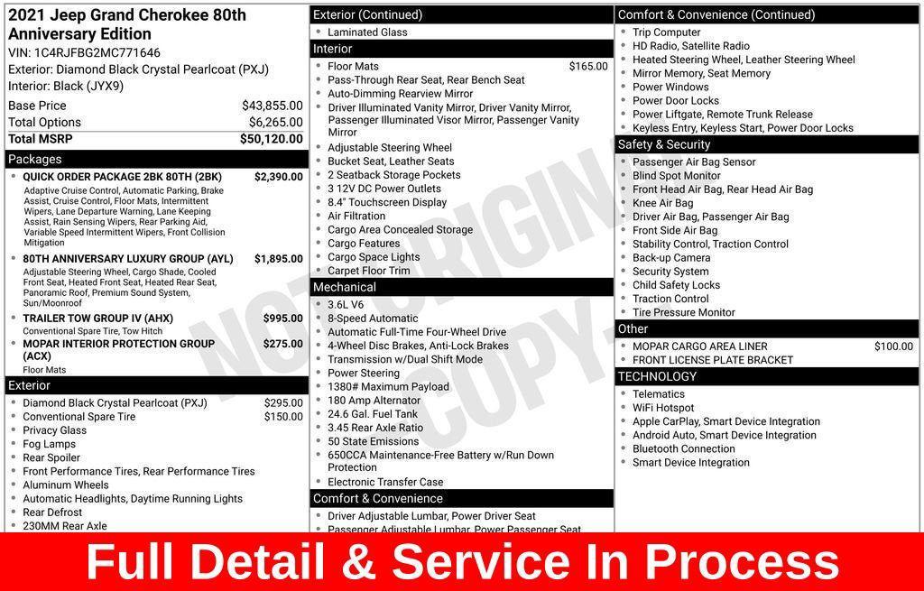 used 2021 Jeep Grand Cherokee car, priced at $26,999