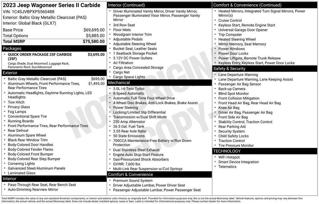 used 2023 Jeep Wagoneer car, priced at $54,258