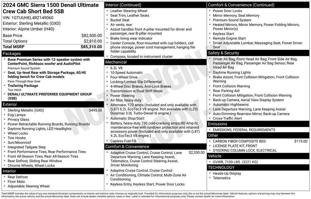 used 2024 GMC Sierra 1500 car, priced at $67,201