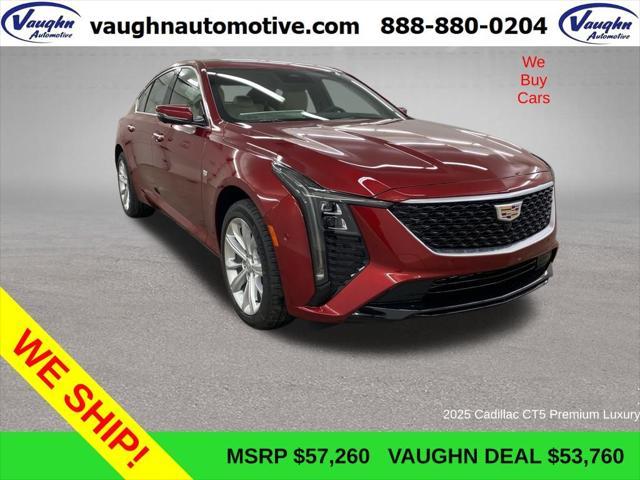 new 2025 Cadillac CT5 car, priced at $53,760