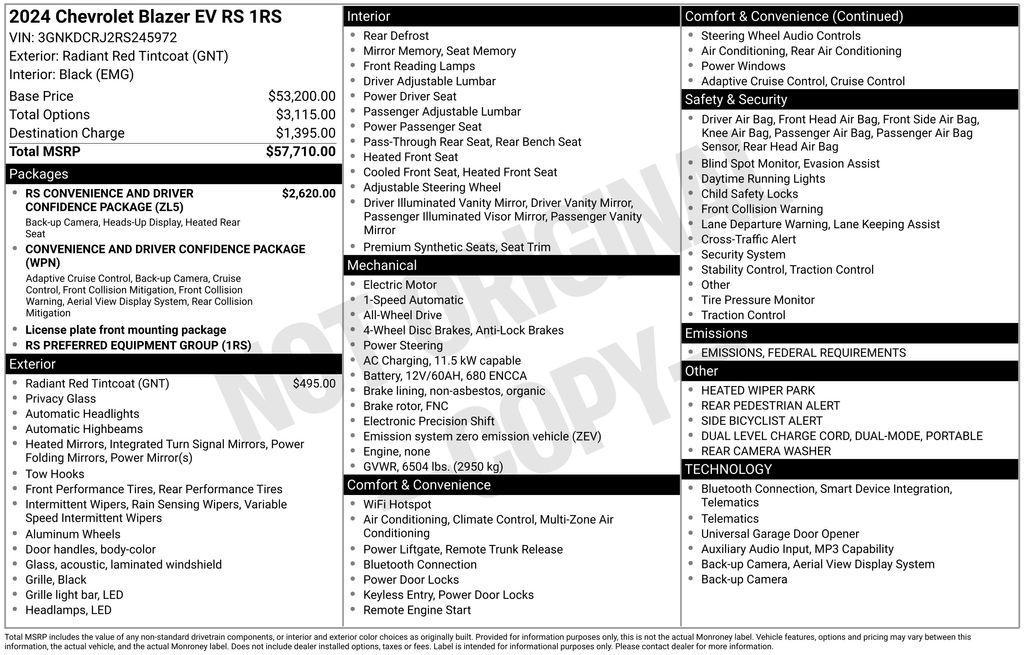 used 2024 Chevrolet Blazer EV car, priced at $29,799