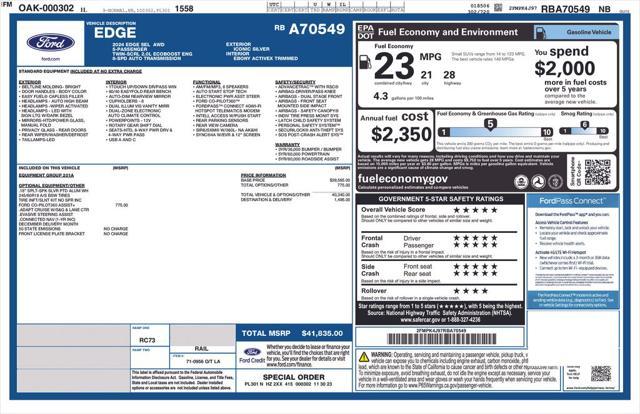 used 2024 Ford Edge car, priced at $26,199
