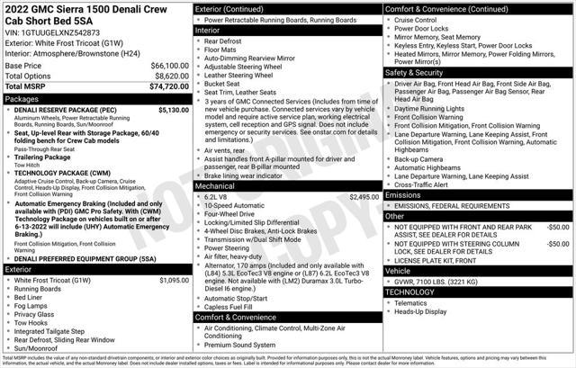 used 2022 GMC Sierra 1500 car, priced at $53,999