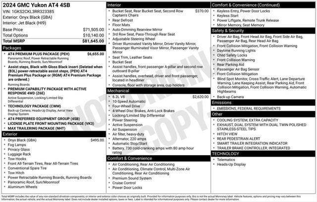 used 2024 GMC Yukon car, priced at $70,299