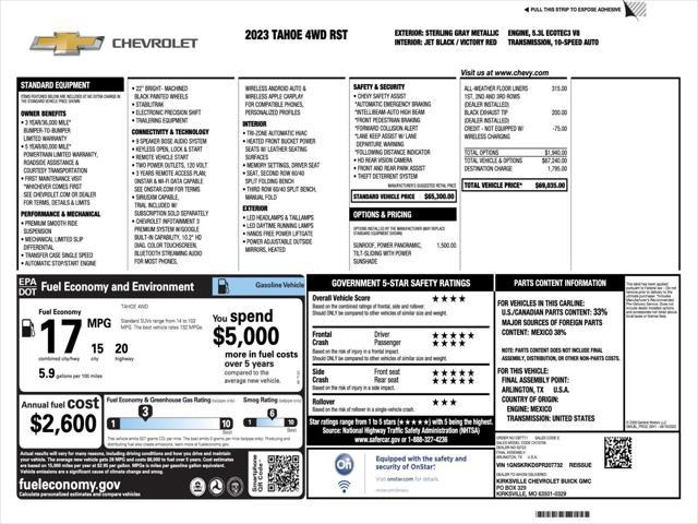 used 2023 Chevrolet Tahoe car, priced at $55,000