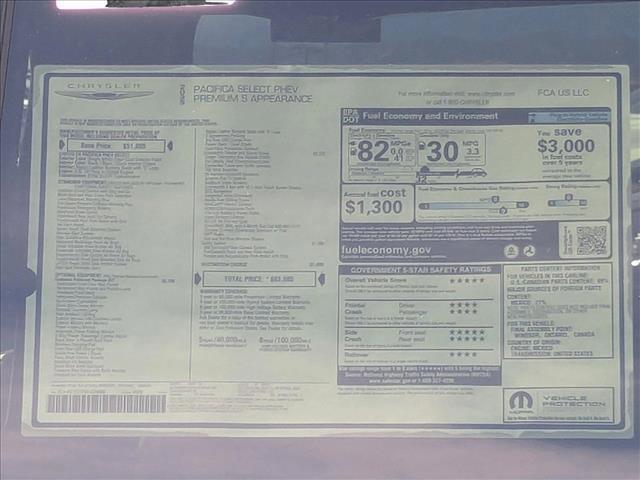 new 2025 Chrysler Pacifica Hybrid car, priced at $59,991