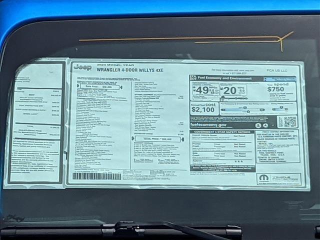 new 2024 Jeep Wrangler 4xe car, priced at $52,940