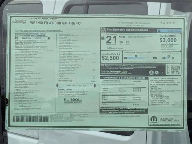 new 2025 Jeep Wrangler car, priced at $54,810