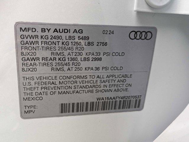 new 2024 Audi Q5 car, priced at $61,655