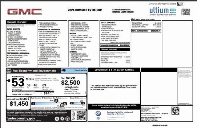 used 2024 GMC HUMMER EV SUV car, priced at $92,998