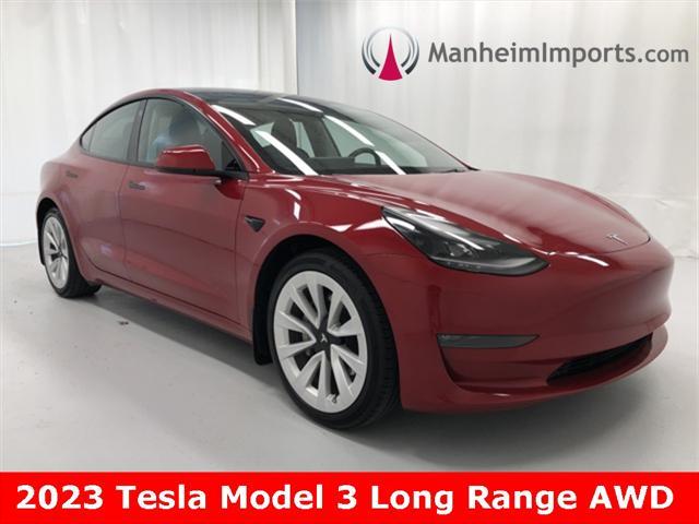 used 2023 Tesla Model 3 car, priced at $34,682