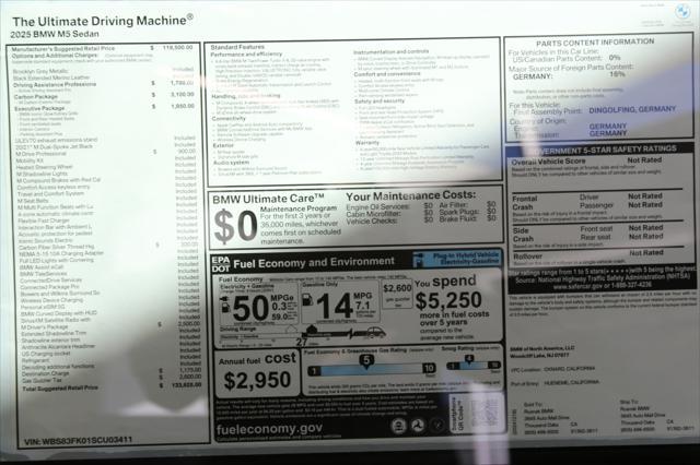 new 2025 BMW M5 car, priced at $133,625