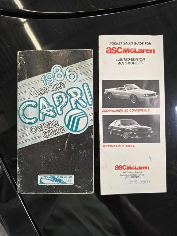used 1986 Mercury Capri car, priced at $9,000