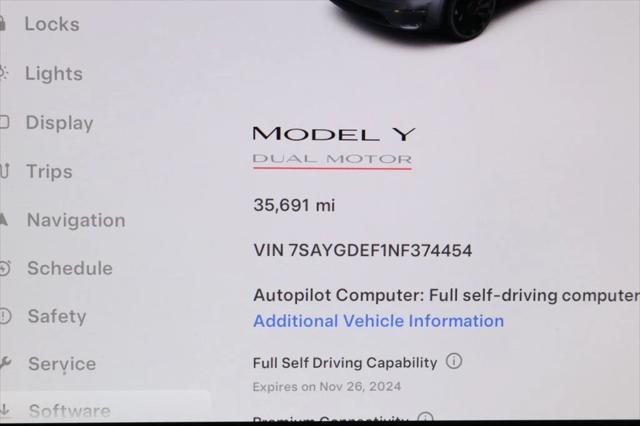 used 2022 Tesla Model Y car, priced at $31,495