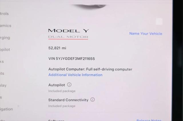 used 2021 Tesla Model Y car, priced at $30,995