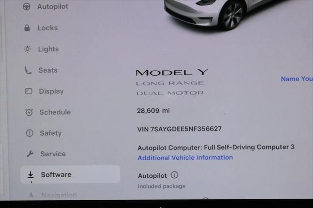 used 2022 Tesla Model Y car, priced at $29,495