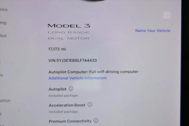 used 2020 Tesla Model 3 car, priced at $25,995