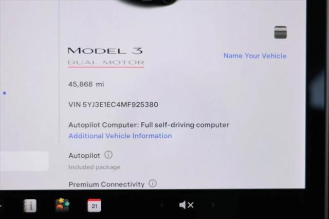 used 2021 Tesla Model 3 car, priced at $26,495