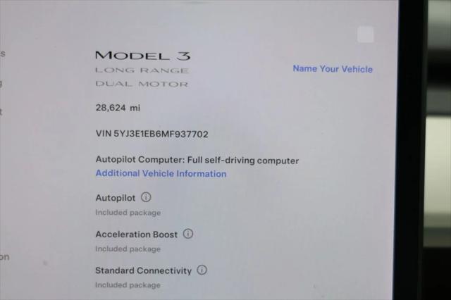 used 2021 Tesla Model 3 car, priced at $25,995