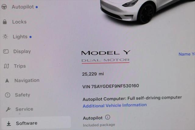 used 2022 Tesla Model Y car, priced at $29,995