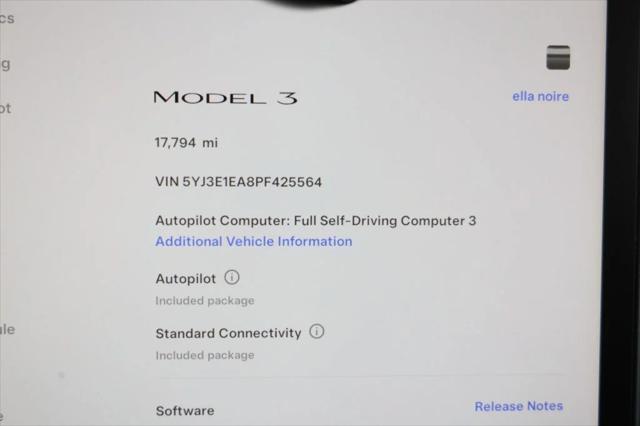 used 2023 Tesla Model 3 car, priced at $22,995