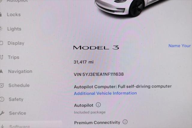 used 2022 Tesla Model 3 car, priced at $25,195