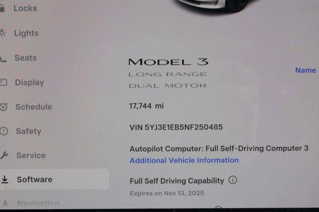 used 2022 Tesla Model 3 car, priced at $23,995