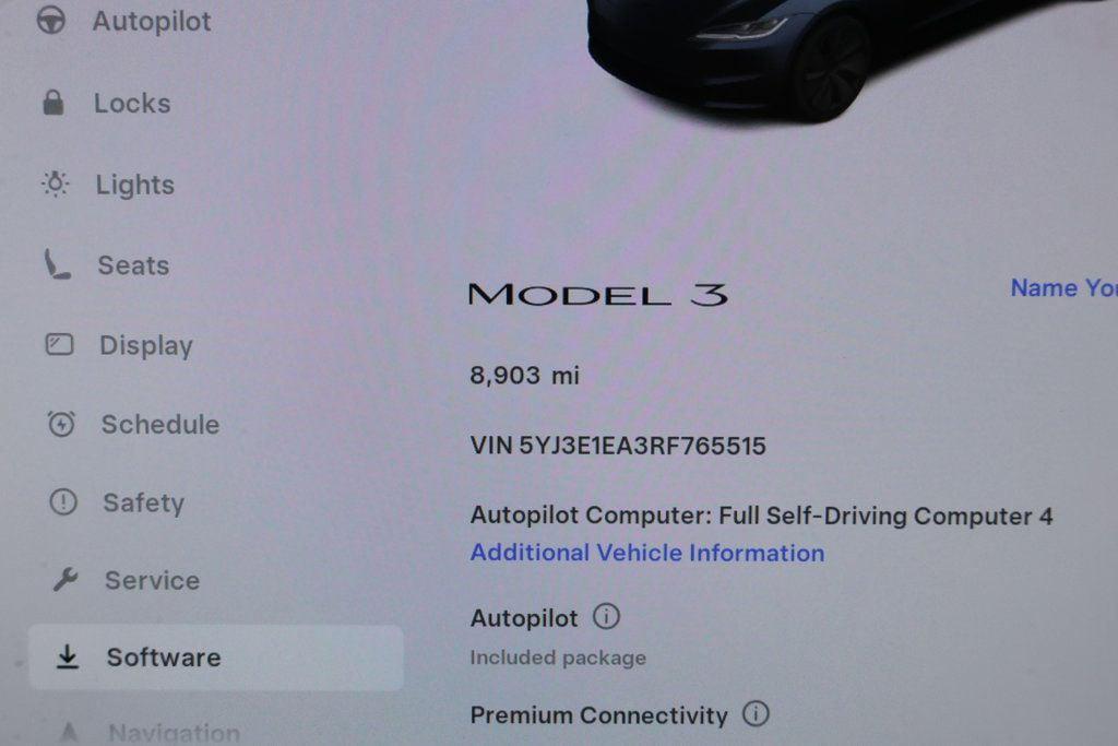 used 2024 Tesla Model 3 car, priced at $30,795