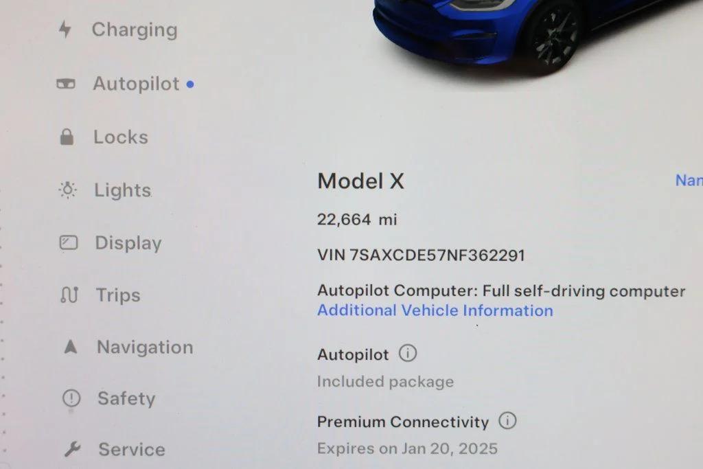 used 2022 Tesla Model X car, priced at $45,995