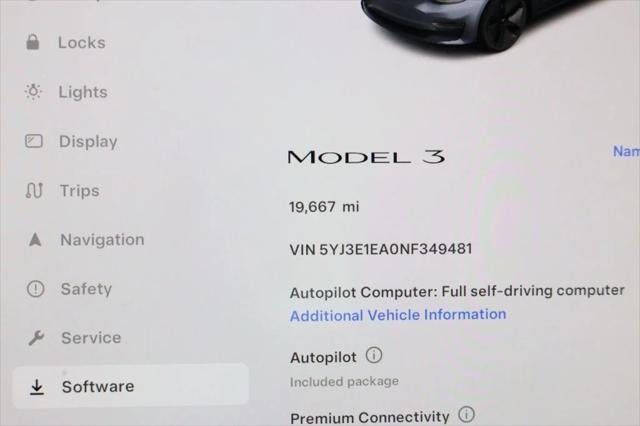 used 2022 Tesla Model 3 car, priced at $21,995