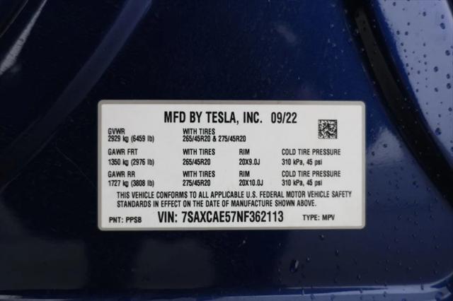 used 2022 Tesla Model X car, priced at $50,495