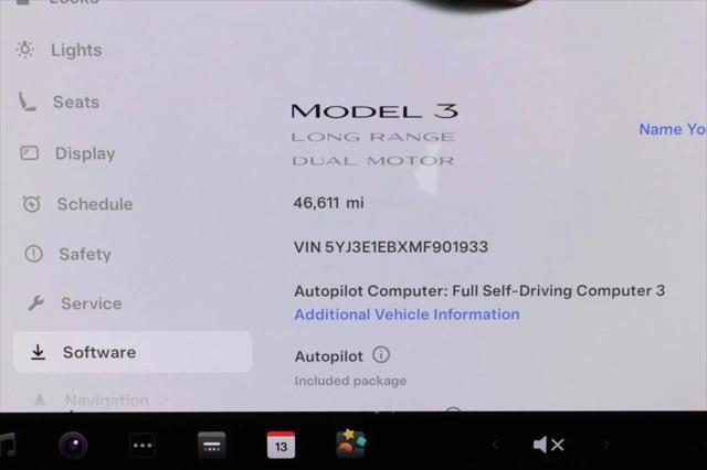 used 2021 Tesla Model 3 car, priced at $23,995