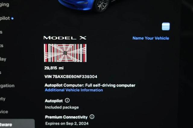 used 2022 Tesla Model X car, priced at $57,995