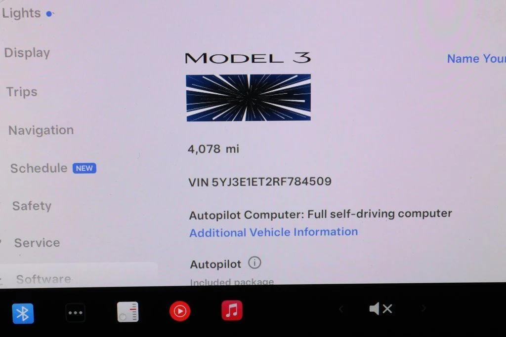 used 2024 Tesla Model 3 car, priced at $36,495