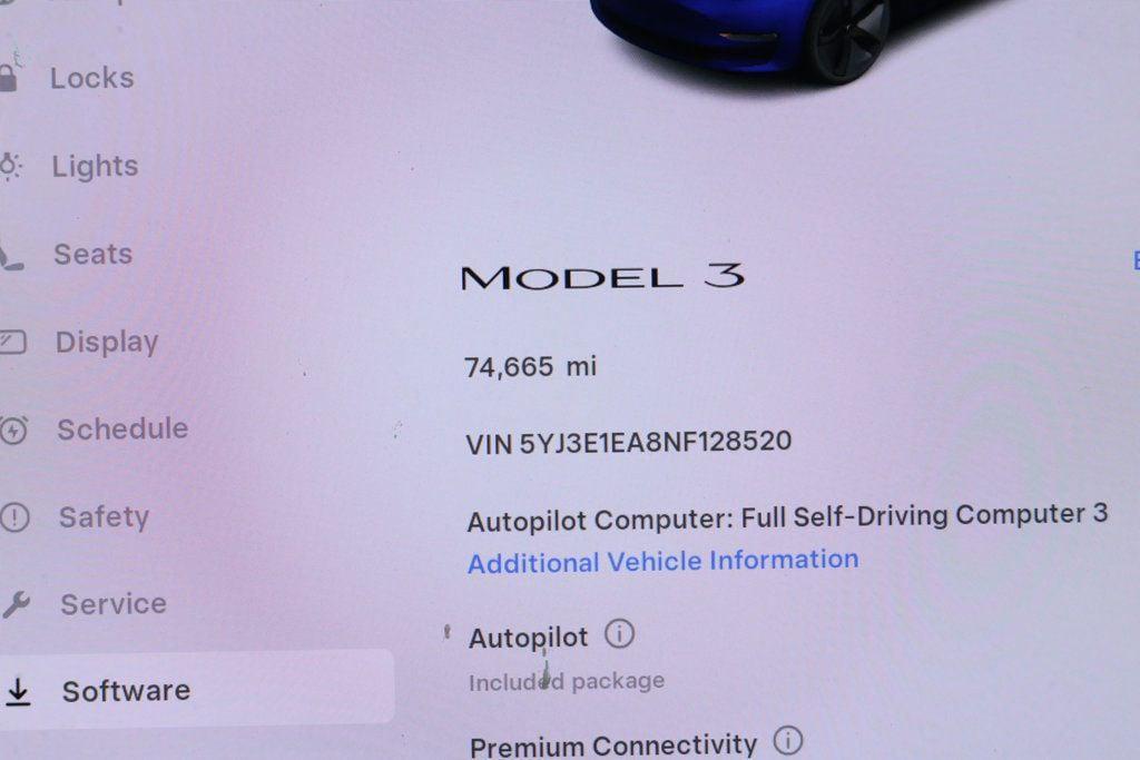 used 2022 Tesla Model 3 car, priced at $19,995