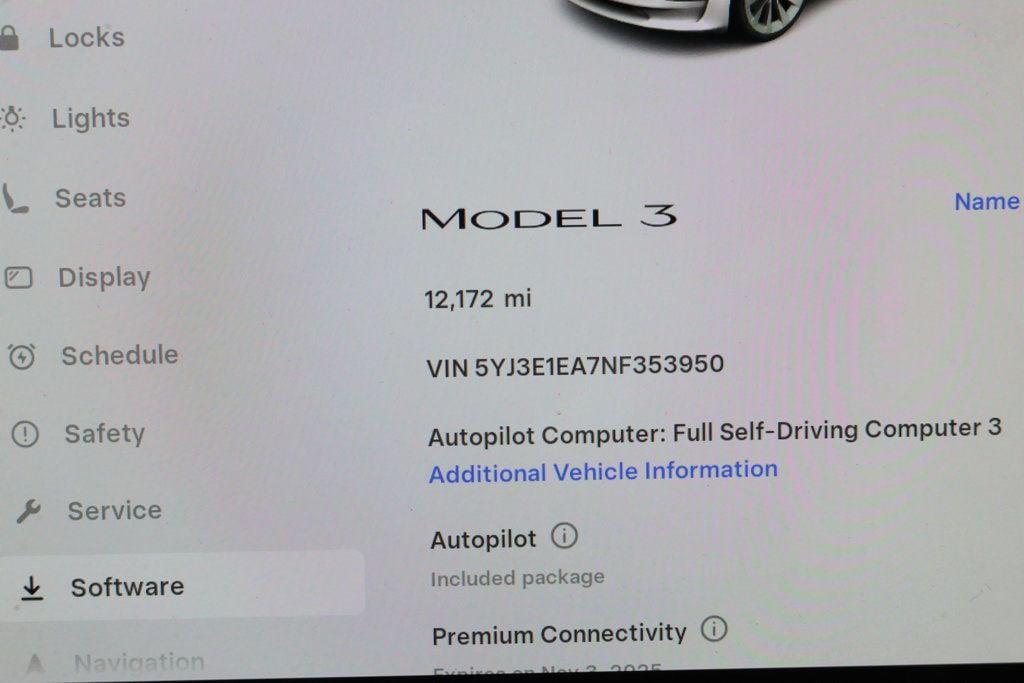 used 2022 Tesla Model 3 car, priced at $24,895