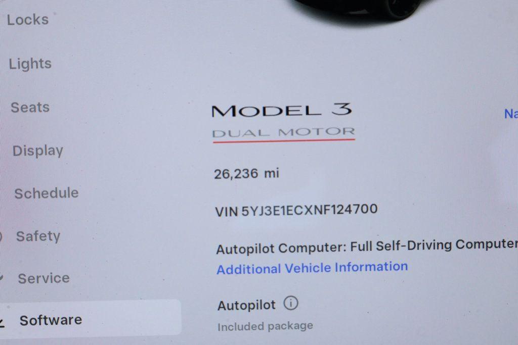 used 2022 Tesla Model 3 car, priced at $28,195
