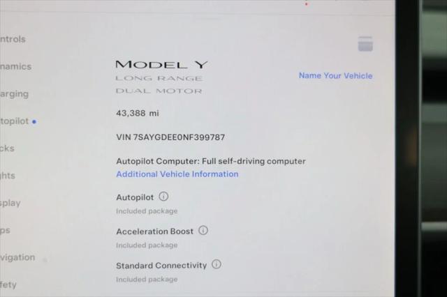 used 2022 Tesla Model Y car, priced at $29,495