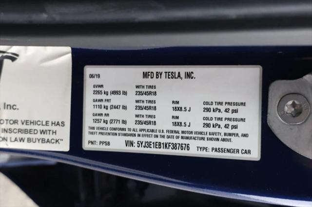 used 2019 Tesla Model 3 car, priced at $18,995