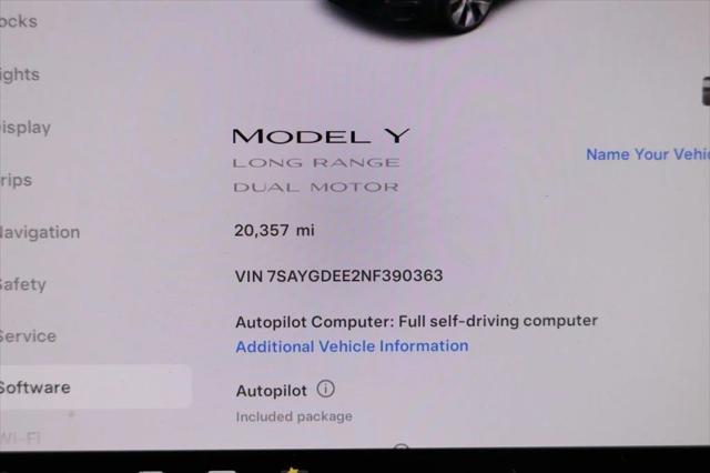 used 2022 Tesla Model Y car, priced at $27,995