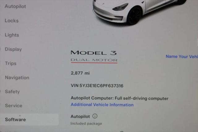 used 2023 Tesla Model 3 car, priced at $34,995