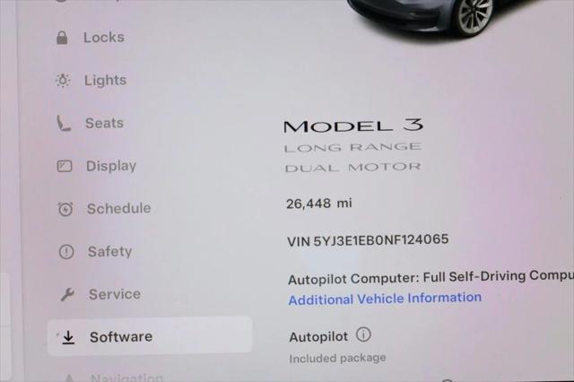 used 2022 Tesla Model 3 car, priced at $23,995