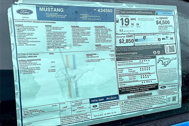 new 2024 Ford Mustang car, priced at $40,146