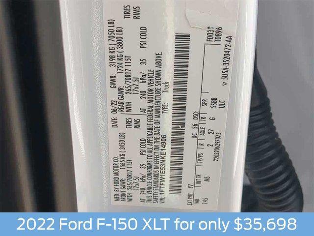 used 2022 Ford F-150 car, priced at $35,698
