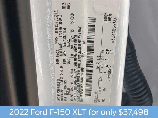 used 2022 Ford F-150 car, priced at $37,498