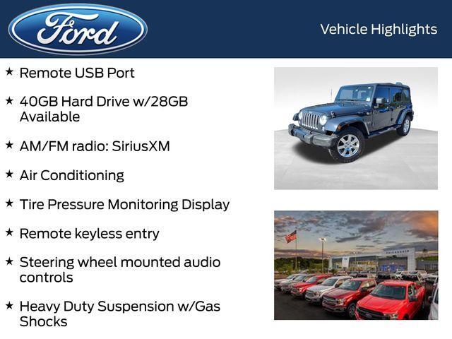 used 2016 Jeep Wrangler Unlimited car, priced at $19,728