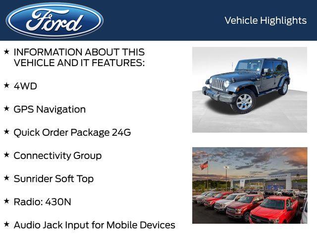 used 2016 Jeep Wrangler Unlimited car, priced at $19,728
