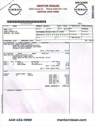 used 2023 Honda Odyssey car, priced at $36,990