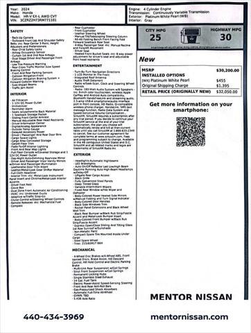 used 2024 Honda HR-V car, priced at $28,500