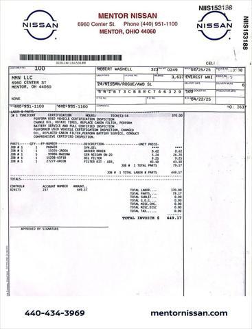 used 2024 Nissan Rogue car, priced at $33,990